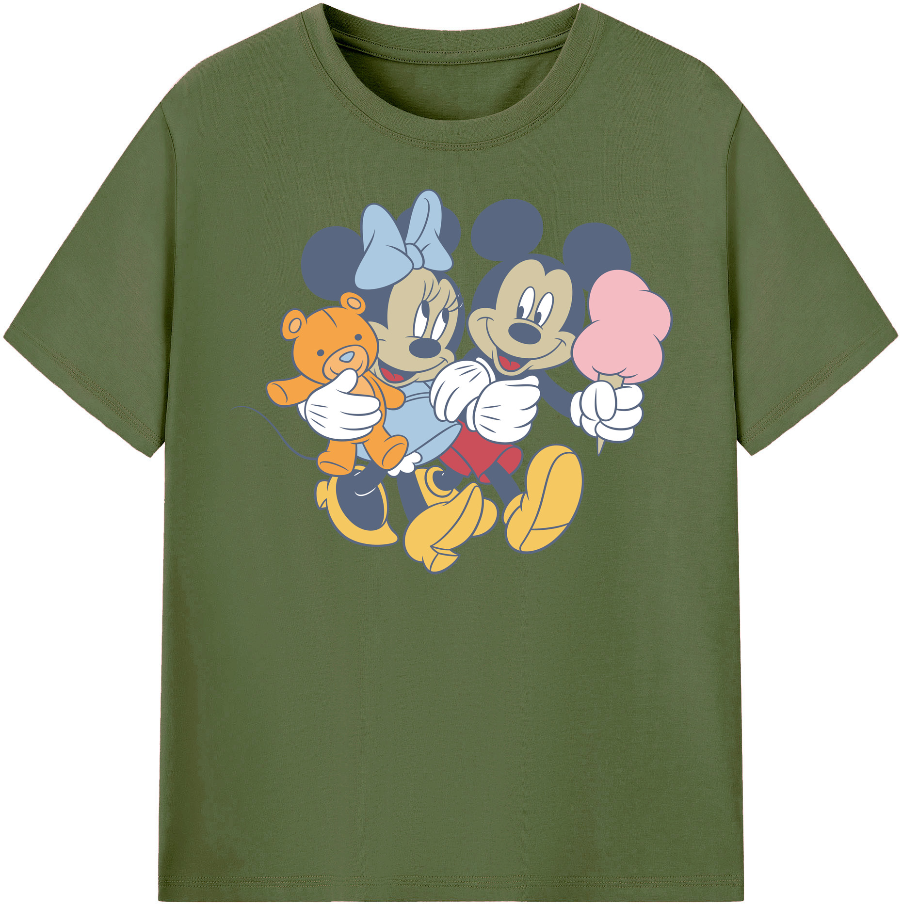 （画像用） ミッキーマウス Mickey Mouse 綿100％半袖Tシャツ（フロントプリント）
